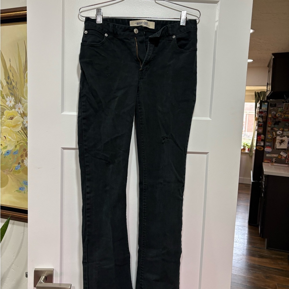 Vintage GAP Women's Jet Black Bootcut Jeans